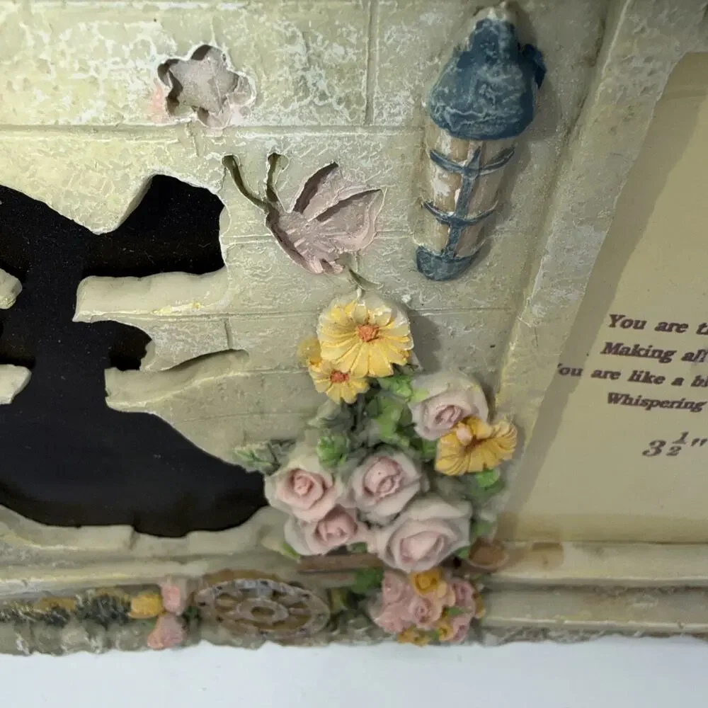 New 3D Floral Spring Butterfly Picture Photo Frame Roses Princess Girl Cottage